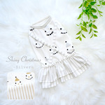 【犬服】Shiny Christmas[Silver×Gold]ワンピース☃オーダー＆名入れ可
