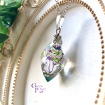 森鉱石【花化石】（紫系）　ネックレス/ペンダント　レジンアクセサリー