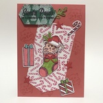 クリスマスカード 「SWEET LITTLE STOCKINGS」 キャンディケーン クリスマス プレゼント くつした 星 ハムスター  動物 stampinup スタンピンアップ