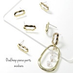 6pcs)Oval hoop pierce parts