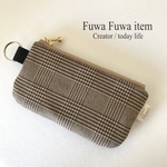 ♦ 限定品 ♦ ふんわりミニポーチ グレンチェック