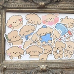 【20枚⭐️】ラッピングフレークシール⭐️プードル⭐️キッズハンドメイド⭐️クリスマスにも♡