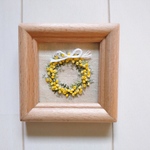 (Y様ご予約品)ミモザ刺繍の壁飾り