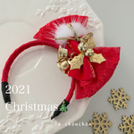 クリスマスベルのカチューシャ♡Xmas♡犬猫用アクセサリー♡ヘッドドレス♡ヘッドリボン♡カチューシャ♡トリミング♡記念日♡プレゼント