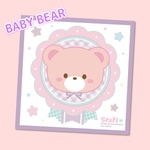 BABY BEAR  ロゼット柄スクエアメモ