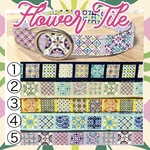 Flower tile＊迷子札付＊軽い首輪