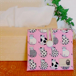 持ち運べるBOXティッシュケース猫