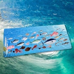 魚デザイン大判フェイスタオル