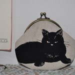 ⭐送料無料⭐  がま口　コインケース☆黒ねこ②☆小
