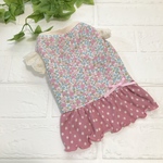 【完成品】Sサイズ お花柄のフリルスカート　ワンピース　
