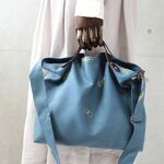 3WAYバッグ（choucho ＋ noppara・ブルーのchoucho部分）ハンドメイド・ミナペルホネン生地使用