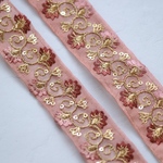 インド刺繍リボンᢂアラベスク【ワイン】刺繍リボン 刺繍リボン トリム ブレード ジャガードリボン チロリアンテープ レース チュールレース