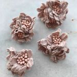 2個　花　カボション   フラワー パーツ