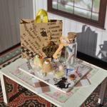 送料無料＊ミニチュア＊お菓子たっぷりのプレート＊紙袋付き