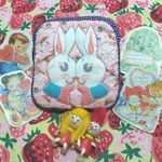 
KOKKAのガーゼ生地のうさぎちゃんふわふわポーチ💕