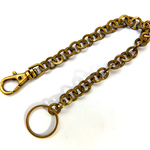 再販★バッグチャームチェーン 16.8cm 金古美 5個[met-bc-014]