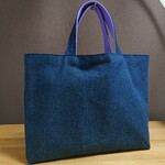◎8オンスデニムシンプルレッスンバッグ(マチ付き)