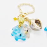 大きめ🐙めんだこズ♪海ブルー【グリーン】キーホルダー