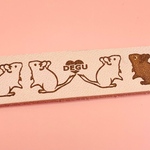 【お名前入り】本革キーホルダー《デグー》