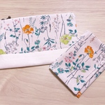 フラットポーチ&ティッシュケース☆草花（生成）