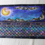 単行本(ハードカバー)ブックカバー　拭き染め＆刻印 牛革