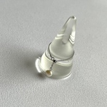 【サイズ調節可能】淡水パールのチェーンリング(silver)