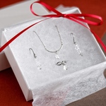 【特集掲載】koishi special Xmas gift 2021 ハーキマーダイヤモンドアクセサリー3点セット(ロジウム)＊クリスマススペシャルギフト