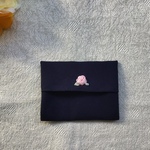 再販　お受験　ティッシュケース　子供用　濃紺　リボン刺繍　幼稚園　小学校　お受験ティッシュケース