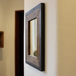 木材とアイアン使った壁掛けミラー【受注生産】
