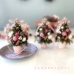 《★★クリスマスセール開催中》ヒムロスギのミニツリー〜淡いピンク色〜