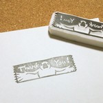 白文鳥「かいぬしー！」ThankYouマステスタンプ＊消しゴムはんこ