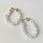 バロックパールフープピアス　Baroque pearl  hoop pierce
