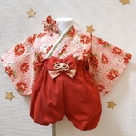 54080sa様専用★ハンドメイドベビー袴＋お花のヘアバンド