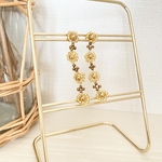 ビーズ ピアスGold Flower pierce🧡