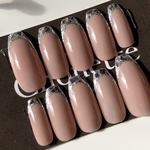 Chouetteオーダーメイドネイルチップ【ガラスフレンチネイル】サイズぴったりでお作りします♪