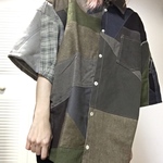 【▼SUMMER-SALE▼】CAMO puzzle SHIRTS  ▶︎シャツ・パッチワーク