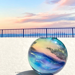 ２８㎜　長月の別府湾　　雲レジンキーホルダー