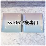 【svt0617様専用】ポーセラーツ スクエアプレート (ブルーグラデーション✖️くすみピンクグラデーション)