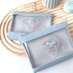 `コフレポーチ’ 16cm zipper〖candy-iceblue〗
