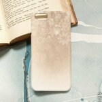 スマホケース「雪の結晶」シャンパンゴールドカラー　側面まで印刷する3Dプリントタイプ iPhone7/8/SE2(第2世代)＜現品限りの限定販売＞