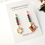 クリスマス🎄（スワロフスキーとソリ）ピアス、イヤリング