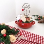 ハリネズミサンタのクリスマスプレゼントオブジェ