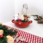 トイプードルサンタのクリスマスプレゼントオブジェ