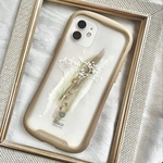 全機種対応　iphoneケース　スマホケース　ニュアンスケース風インナーシート（ホワイトピスタチオ）