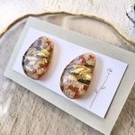 《手描き×1点もの》Xmas drop pierce【ラッピングしてお届け】