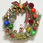 【handmade】クリスマスリース フラワーリース サンタクロース