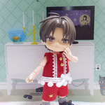 ［受注制作］ハーフパンツのクリスマスセットアップ オビツろいど ねんどろいどどーる ミニスウィーツドール 等