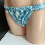 Wガーゼ使用【ブルーのわくわくハート】浅ばき、深ばき、S〜3L、ふんどしパンツ  リンパよけショーツ 下着 普段ばき mameパンティ