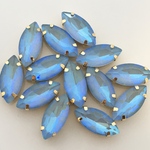 《12コ入り》A級・7×15mm リーフ スパークル　サファイア