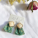 人気！再販◆Greenインド刺繍ピアス/イヤリング◆